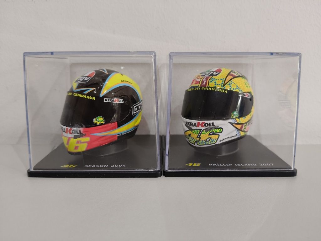 Capacetes de coleção Valentino Rossi, á escala 1/5