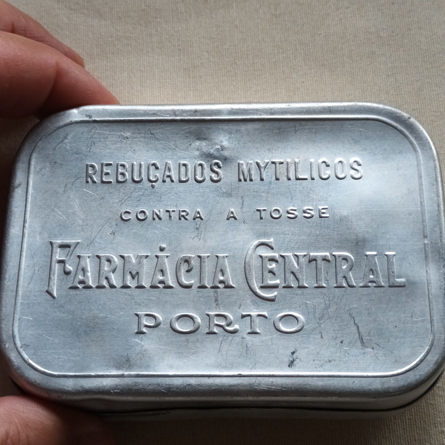 Rebuçados mitilicis farmácia central portoAntiga e rara caixa metálica