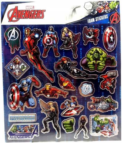 Naklejki piankowe Avengers 22 sztuki