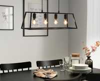 Lampa wisząca loft czarna stalowa metalowa minimalistyczna kule stal