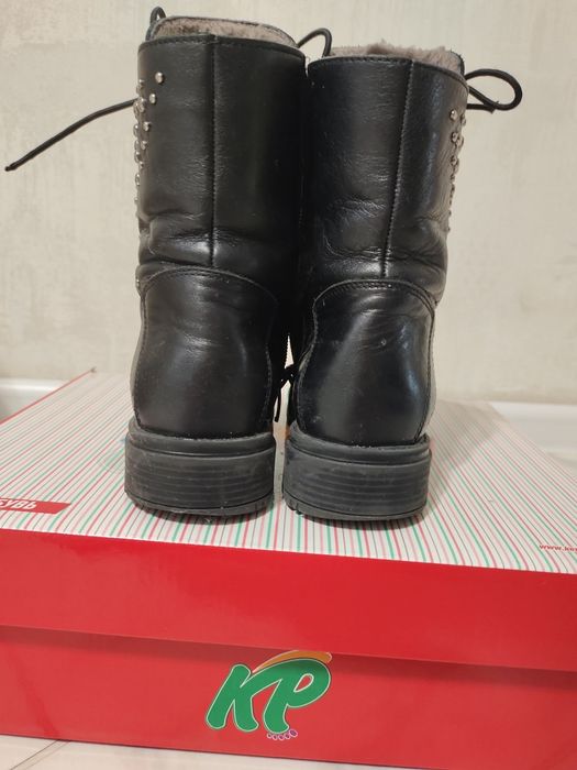 Кожанные зимние ботинки сапоги K.Pafi