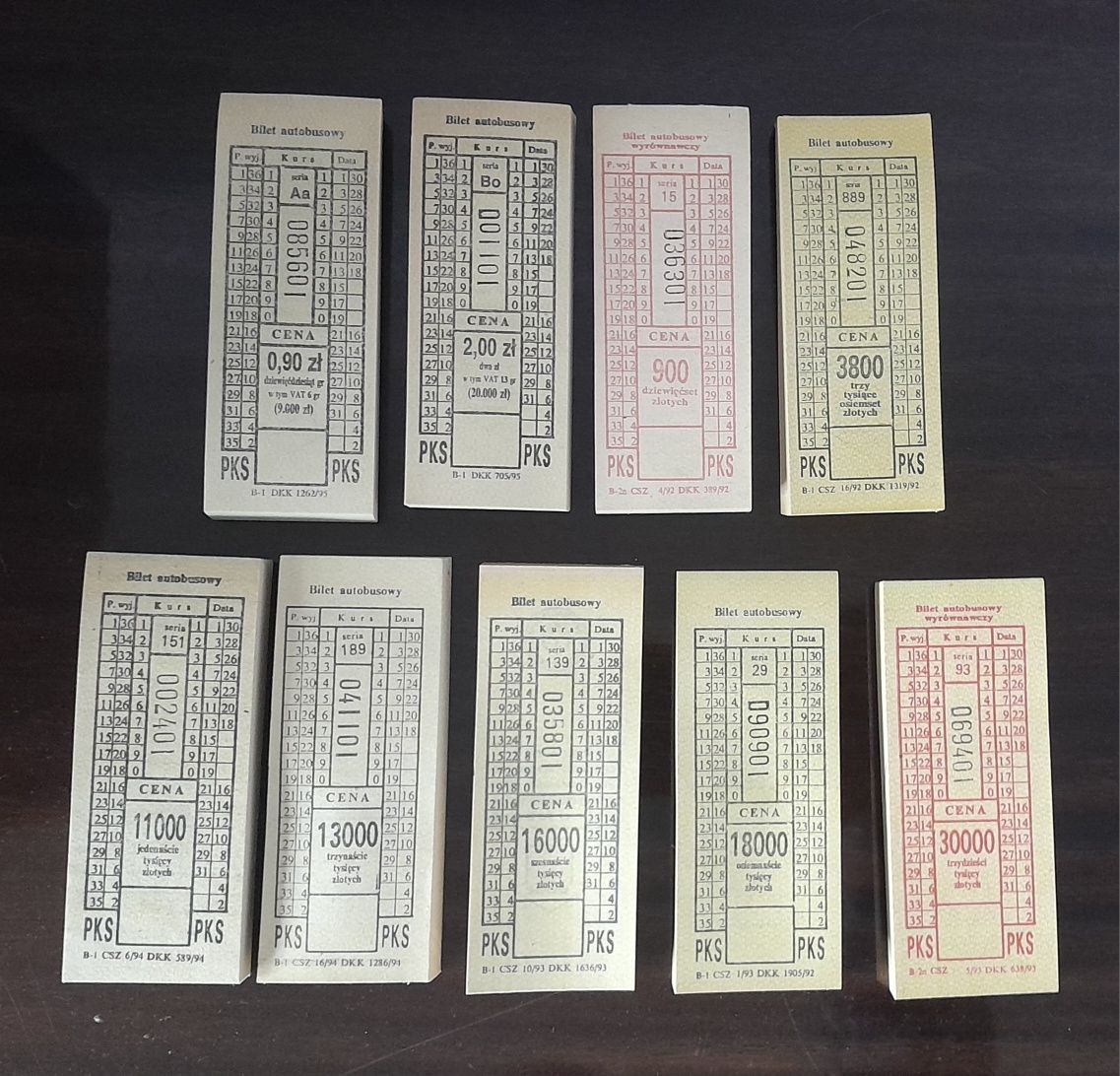 Dawne bloczki z biletami PKS dla kolekcjonera