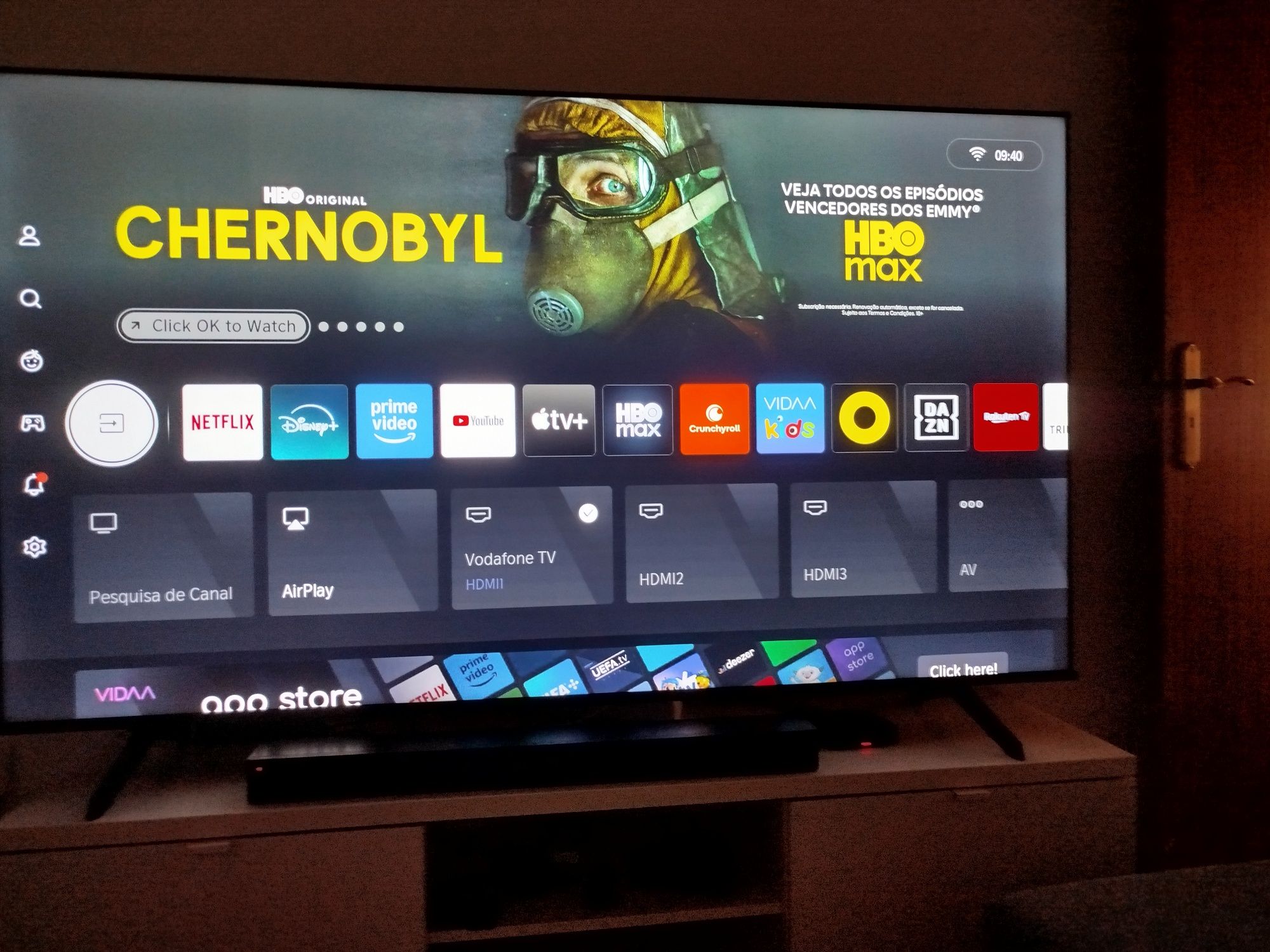 TV hissense e sistema de som