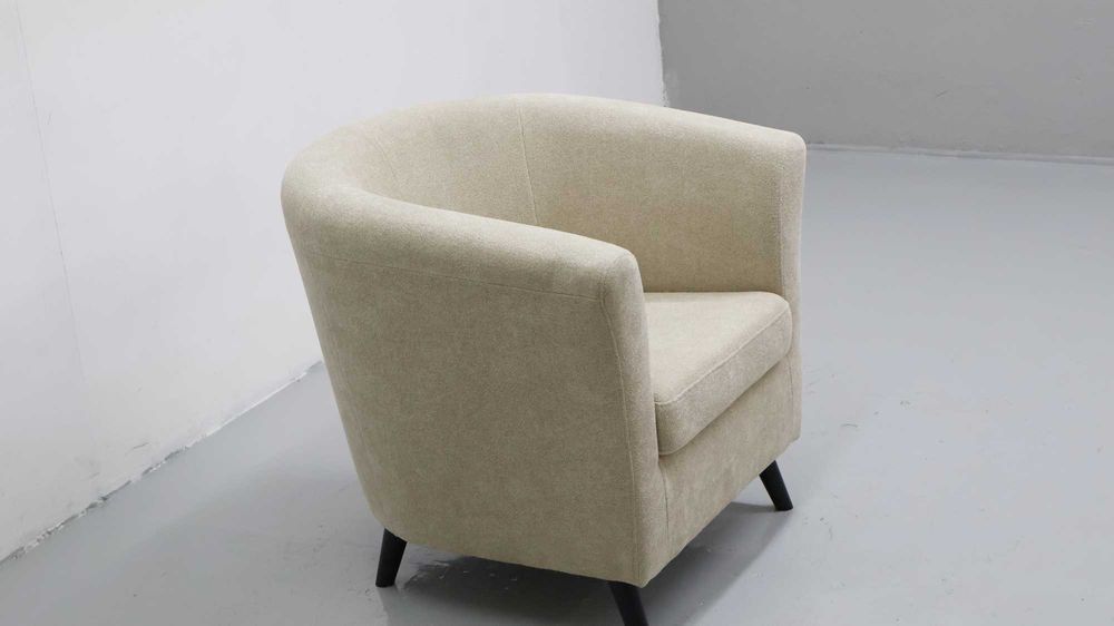 TEI WYGODNY FOTEL OKAZJA tkanina kolor cappuccino salon poczekalnia