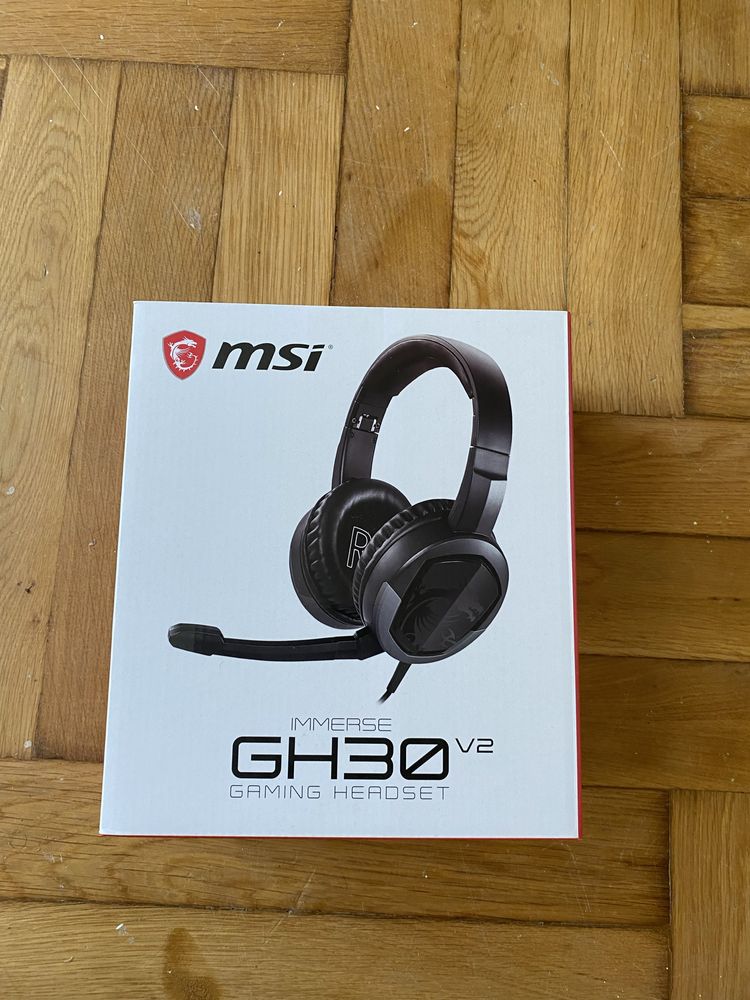 Słuchawki przewodowe z mikrofonem MSI Immerse GH30 V2 Nauszne Czarny