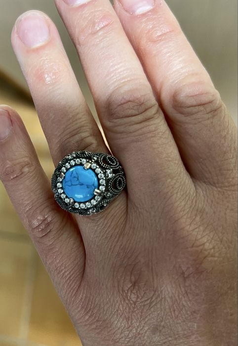 Новый серебряный перстень, размер 17,5