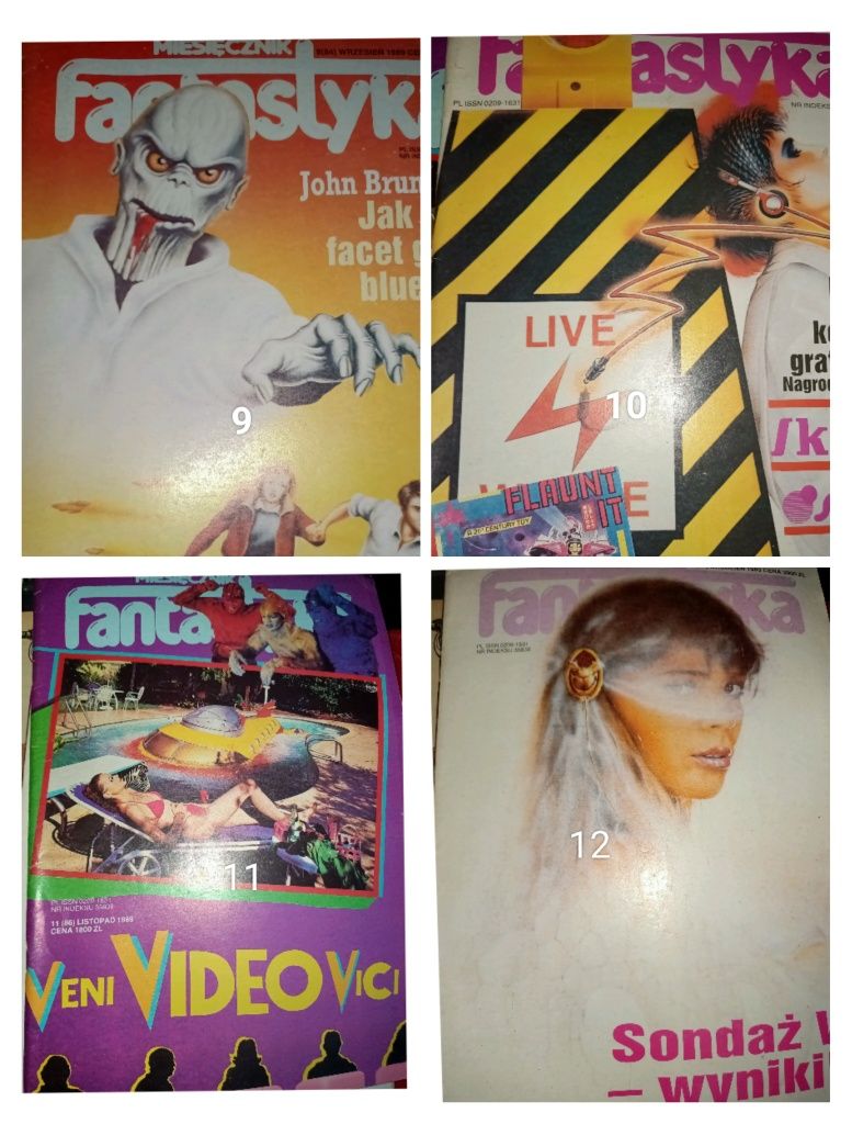 10 numerów Miesięcznika Fantastyka 1989