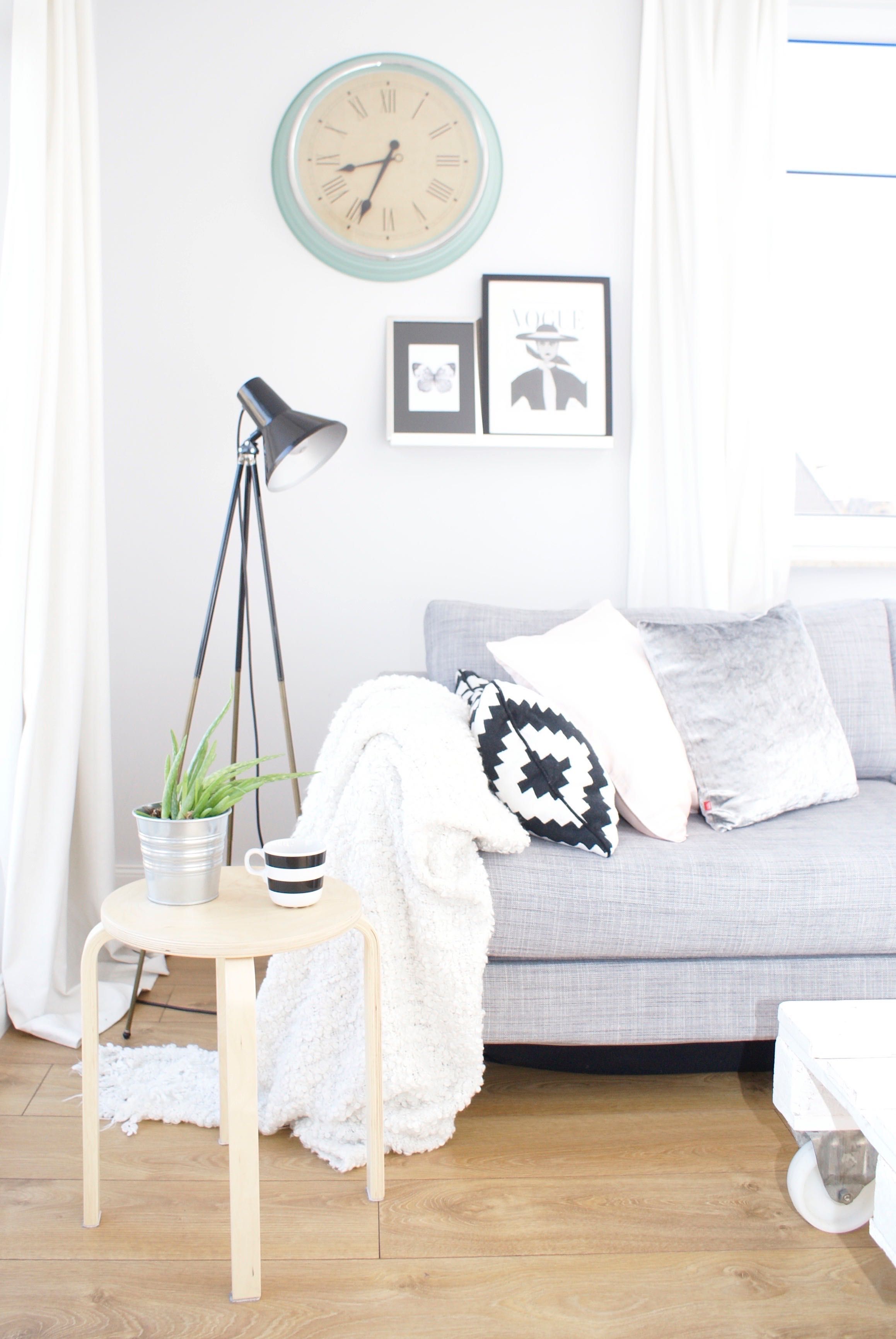 Lampa stojąca vintage loft loftowa czarna skandynawski styl ikea jysk