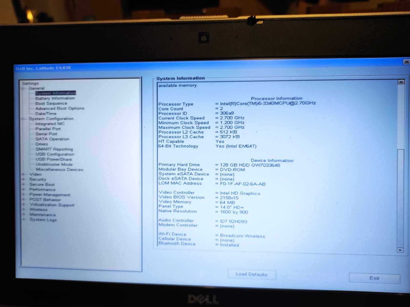 Dell latitude E6430   i5 - 2,7 GHZ.