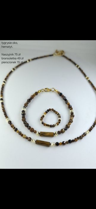 Biżuteria naszyjnik bransoletka