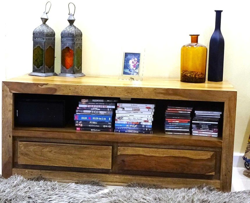 Szafka RTV / niska komoda z drewna egzotycznego AlmiDecor
