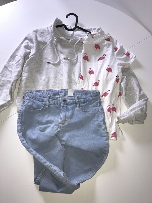 Bluza koszulka i spodnie r 146