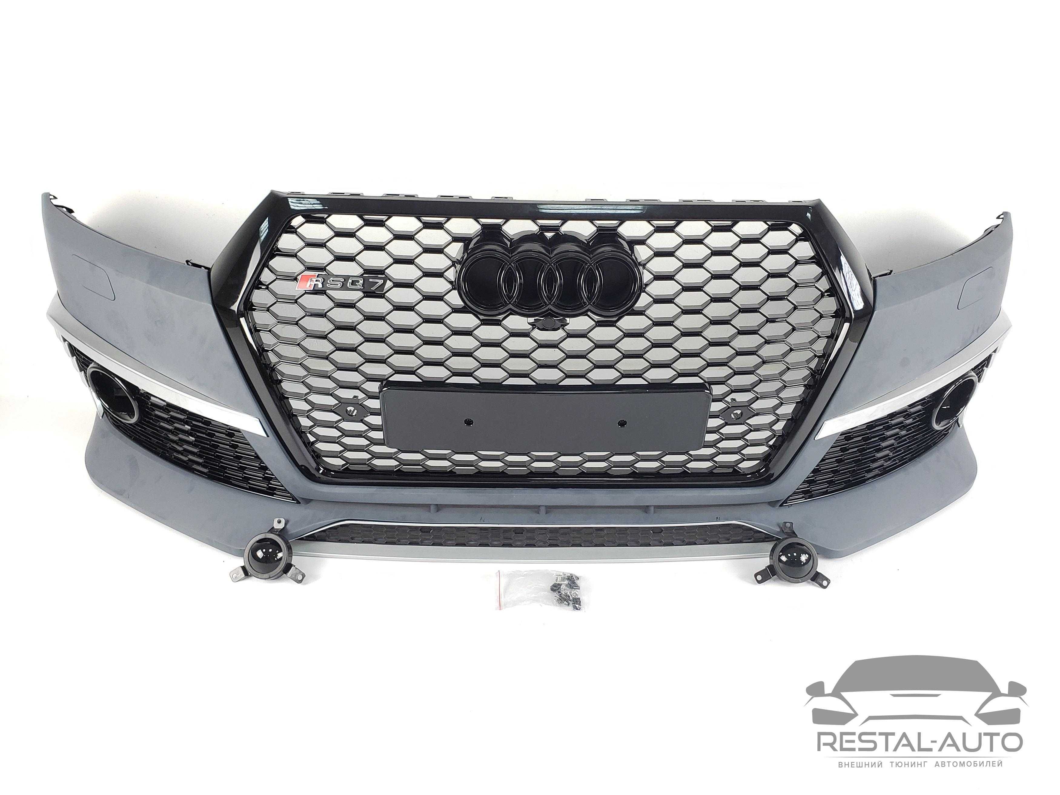 Передний бампер в стиле RS на Audi Q7 4M 2015-2020 год