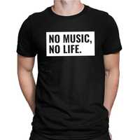 NO MUSIC NO LIFE koszulka męska muzyczna na prezent dla Niego