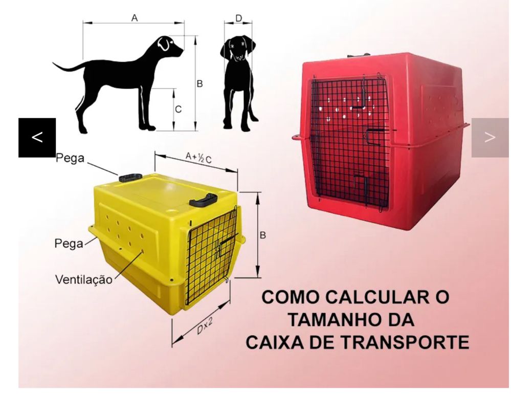 Caixa Transporte de Animais aprovada para o transporte áereo (IATA)