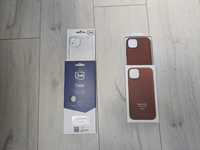 iPhone 14 Plus Oryginalne etui skórzane Apple Leather case oraz 3MK