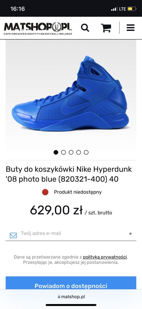 Buty Nike 40 Hyperdunk nowe!