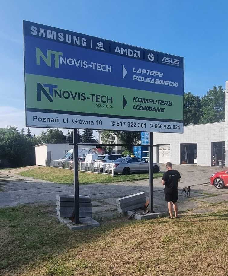Baner reklamowy 5m x 2,5m - wolnostojący
