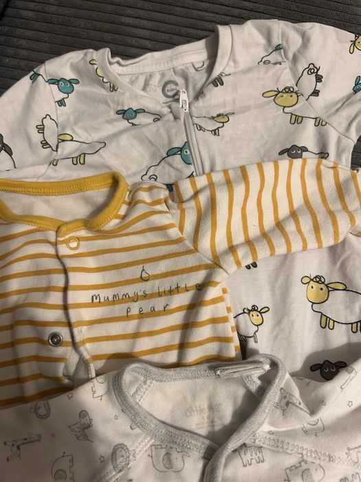 Zestaw 5x pajacyk - różne firmy (H&M, Name It), rozmiar 62