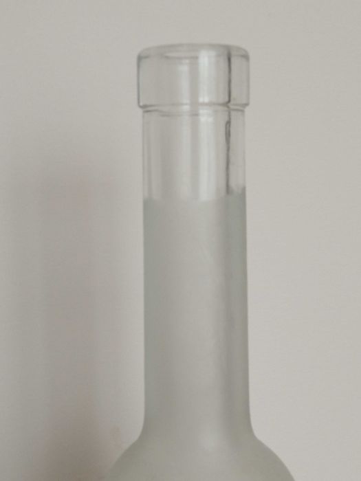 Butelka szklana matowa wysoka wazon na kwiaty 35 cm