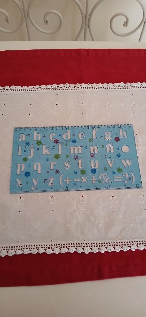 Escantilhão com letras e números