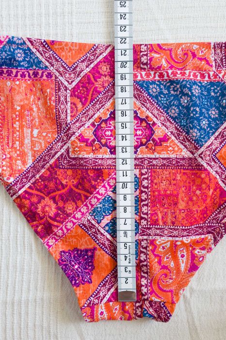 Piękne bikini boho czerwone pomarańczowe strój kąpielowy kolorowe