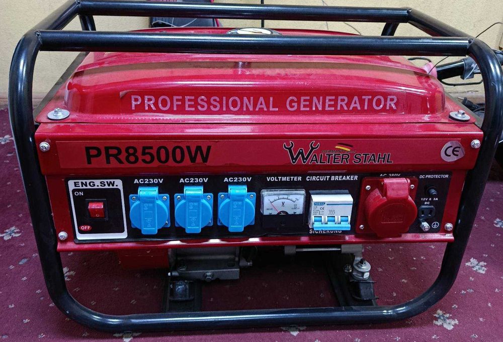 Генератор бензиновий 3-фазний Walter Stahl PR8500W