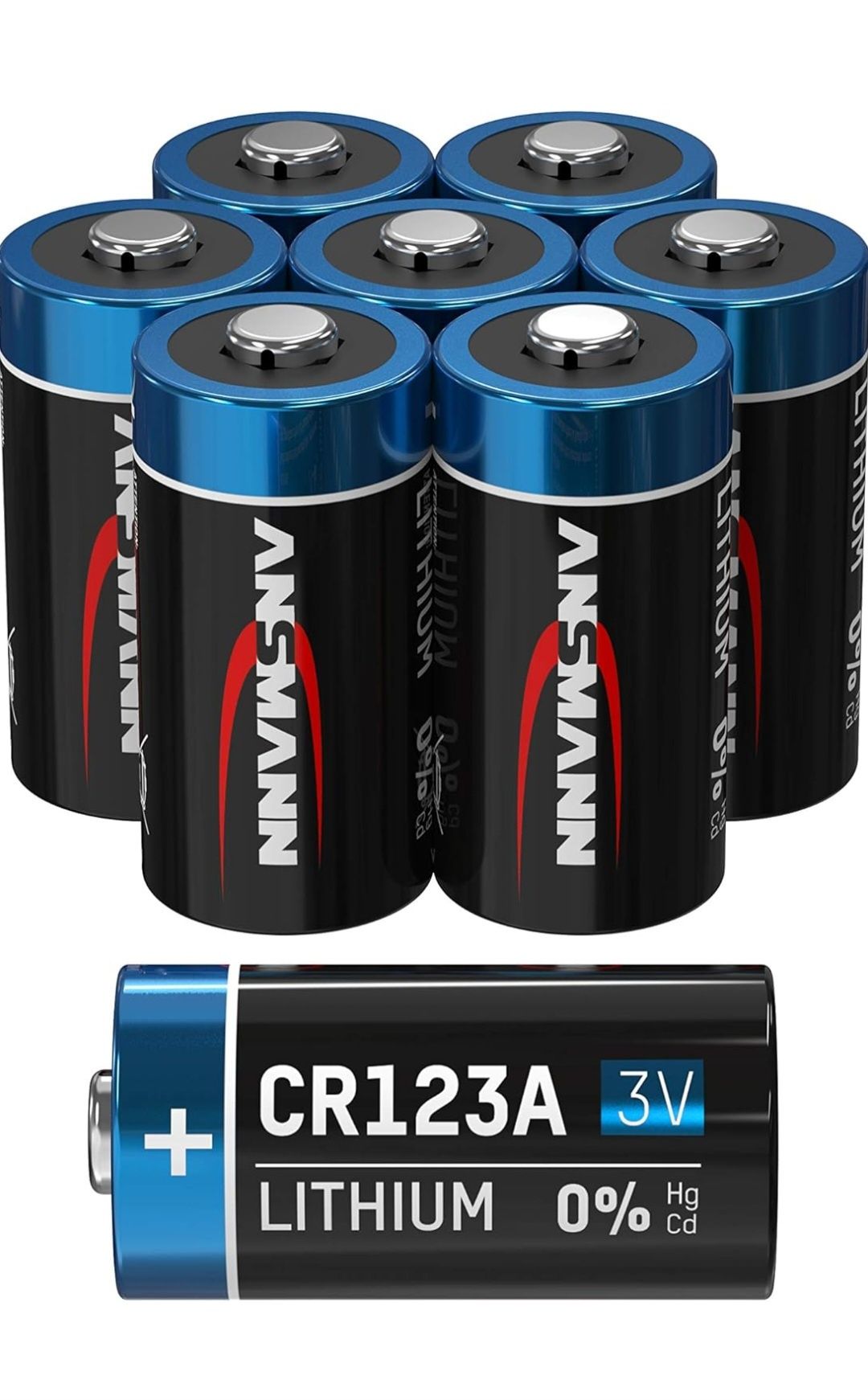 Bateria litowa ANSMANN CR123A 3 V - zestaw 8 baterii CR123