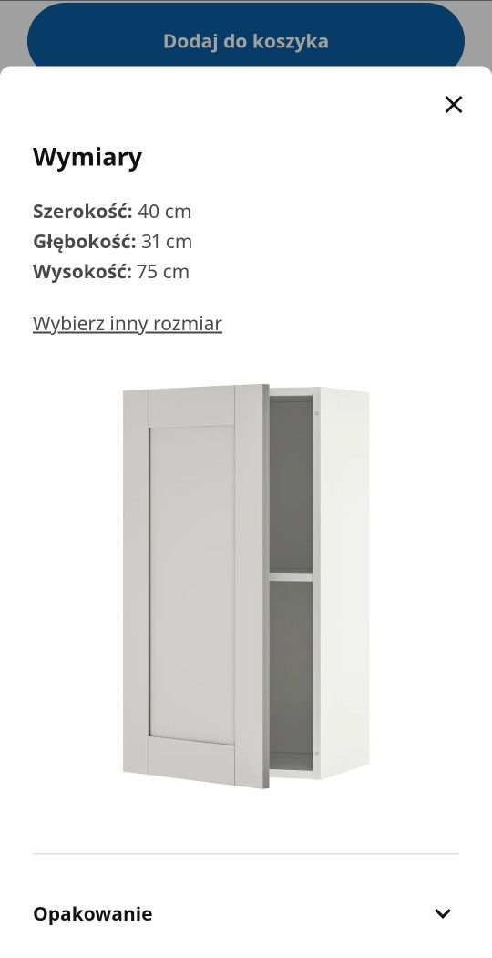 Szafka wisząca Ikea Knoxhult 40x75