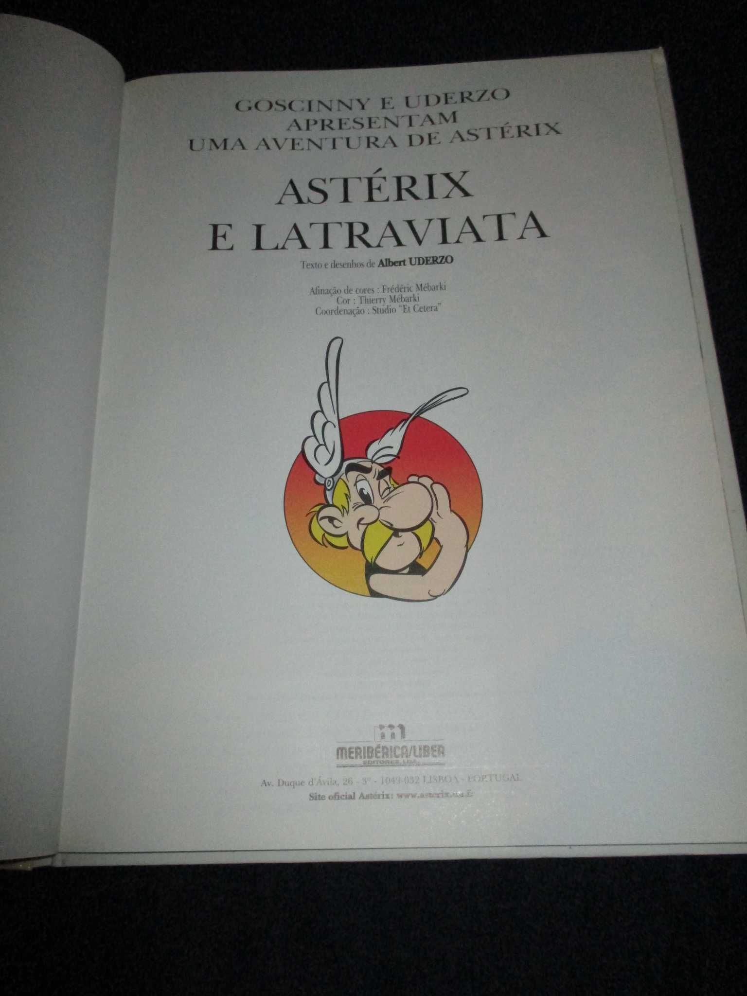 Livro BD Astérix e La Traviata Meribérica 1ª edição capa dura numerado