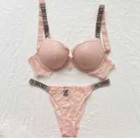 Bielizna Victoria’s Secret komplet, biustonosz 75B 85C + figi