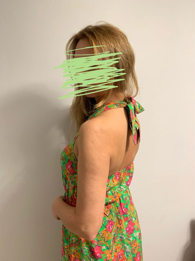Sinsay Letnia sukienka maxi w kwiaty