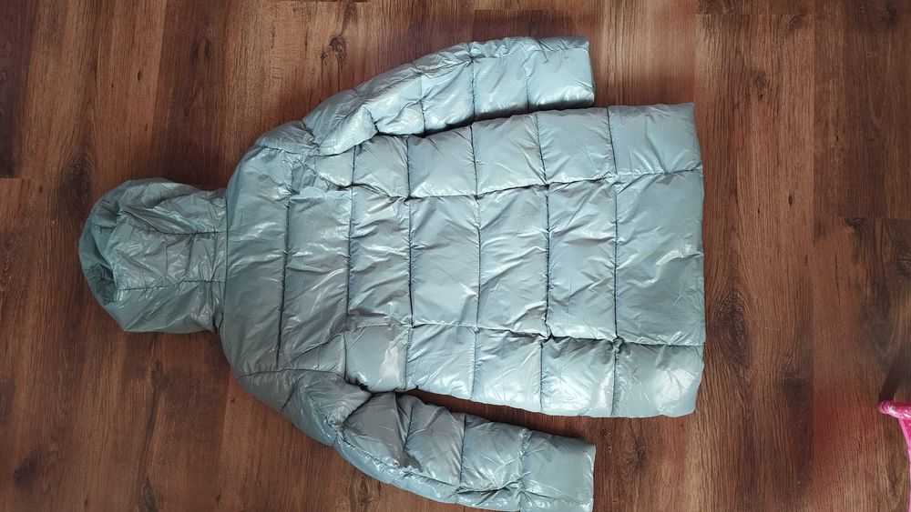 Nowa kurtka damska, ocieplana , długa , z kapturem , M - 99 cm biust