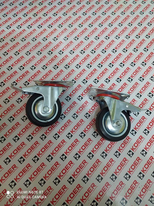 Колеса на складскую тележку поворотные с тормозом