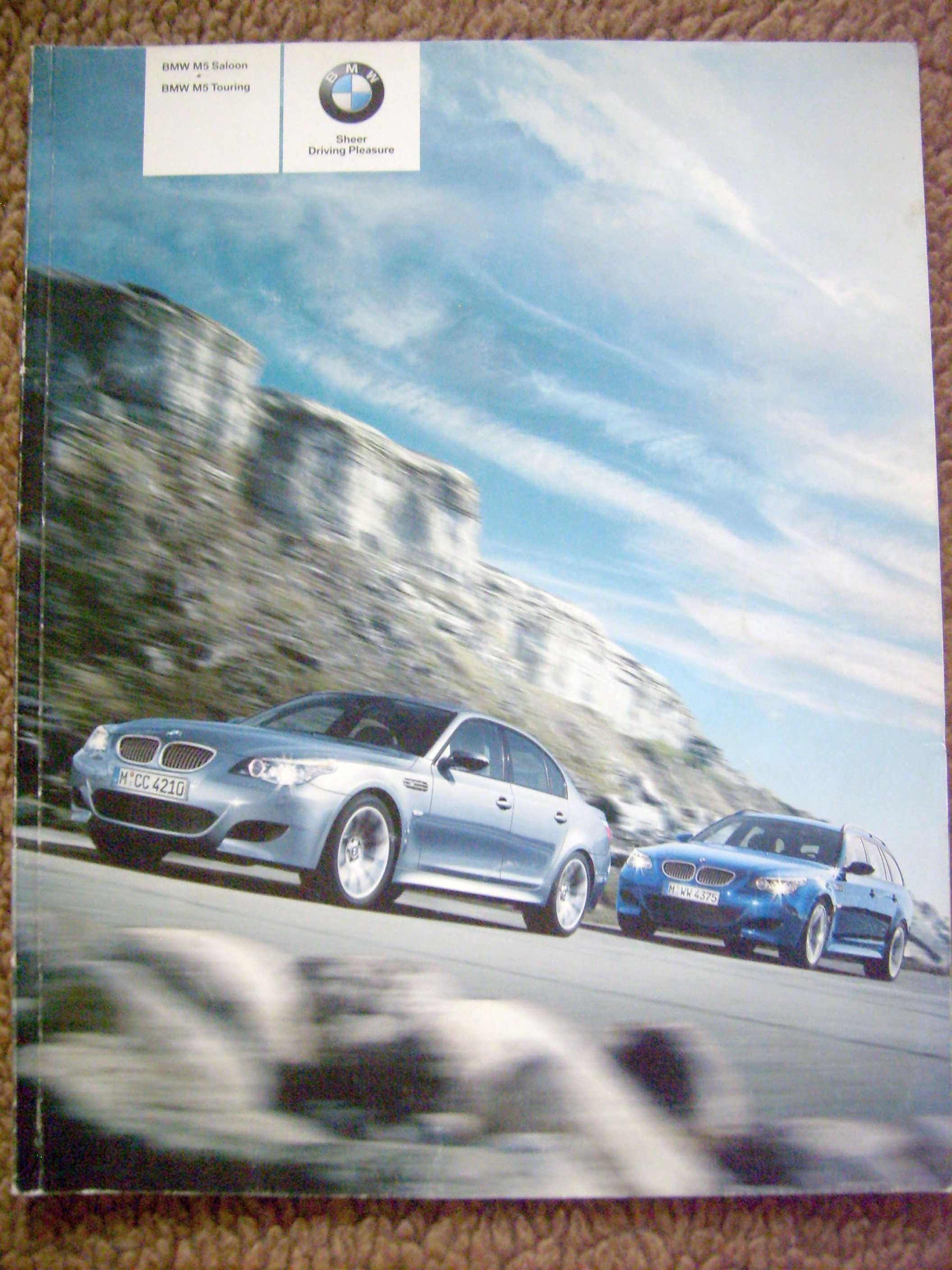 BMW M5 E60 Saloon & M5 E61 Touring 2008 prospekt 60 stron WYPRZEDAŻ !