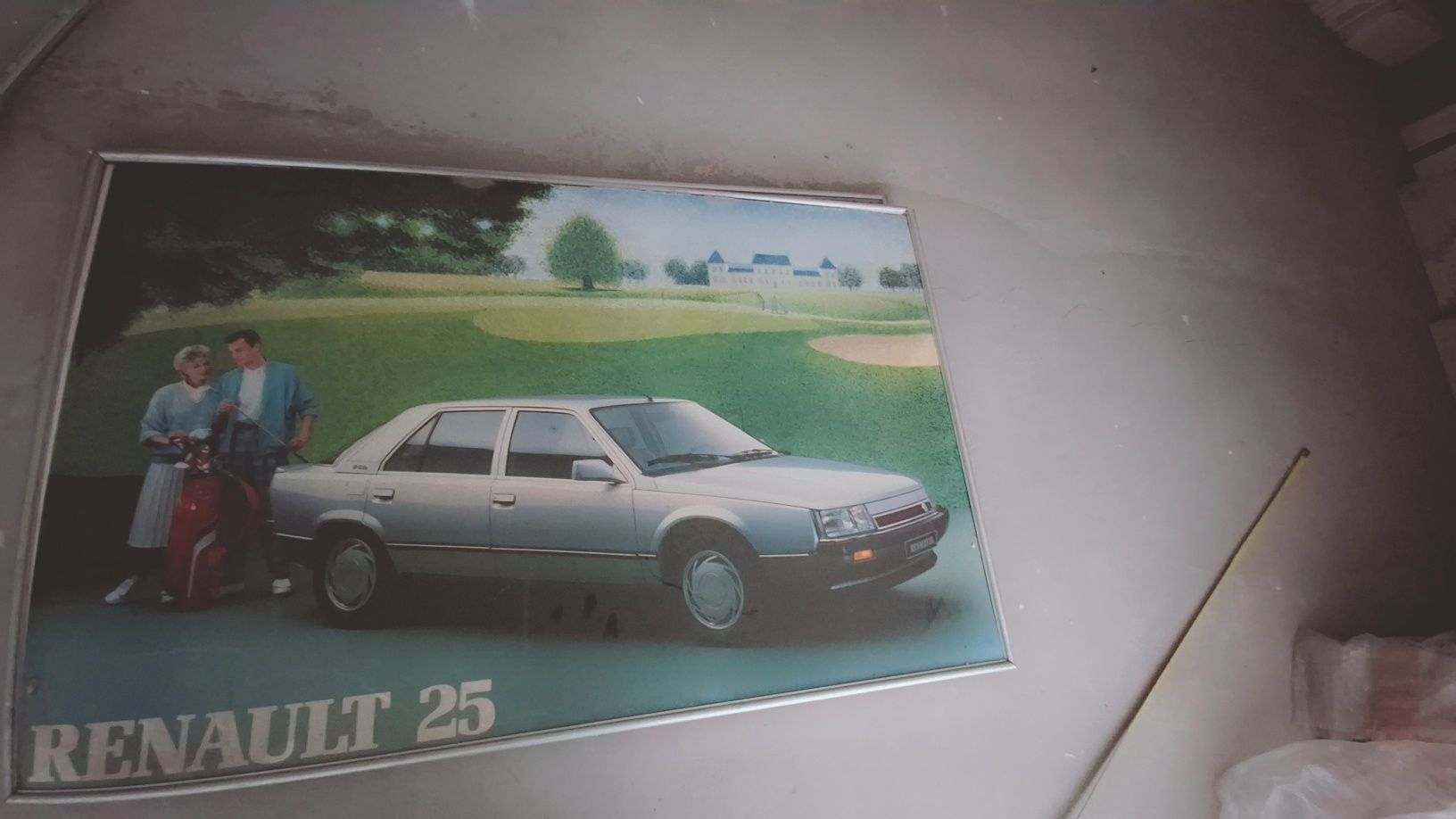 Renault 25 grande cartaz publicitário stand