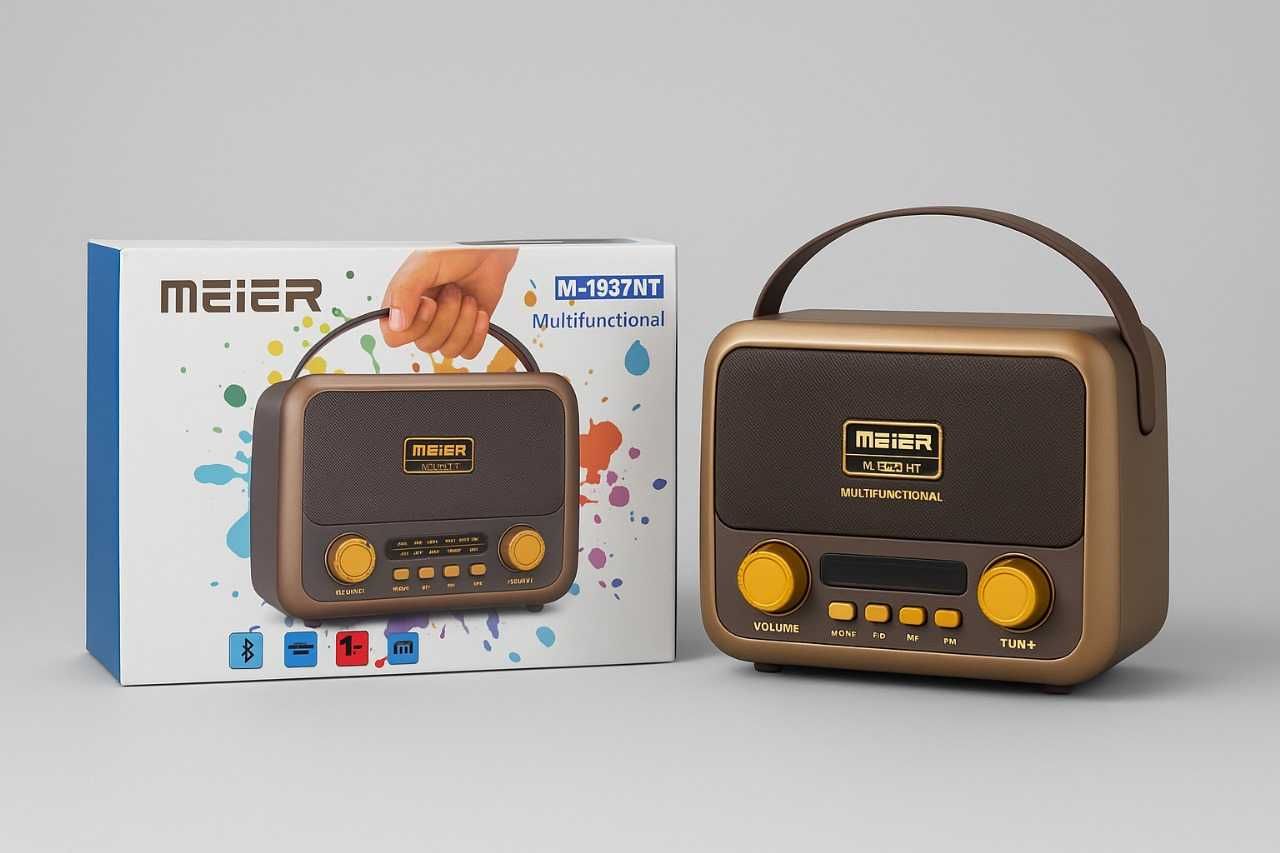 MEIER M-1937BT – Rádio Vintage Multifuncional com Bluetooth 5.3