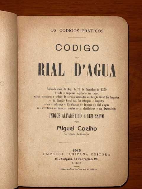 Os Codigos Praticos – Codigo do Rial D’Agua