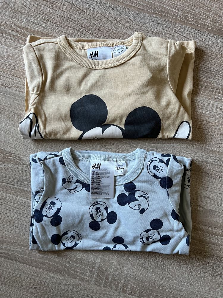 Zestaw piżamek Myszka Mickey Mouse H&M 62 nowe