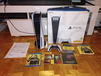 Playstation 5 z napędem, CFI 1216A, gwarancja 11.2028, Cyberpunk
