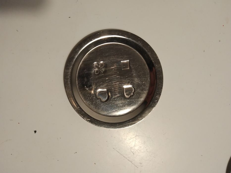 Zestaw do brydża pokera, PRL, tacki, podstawki pod kieliszki