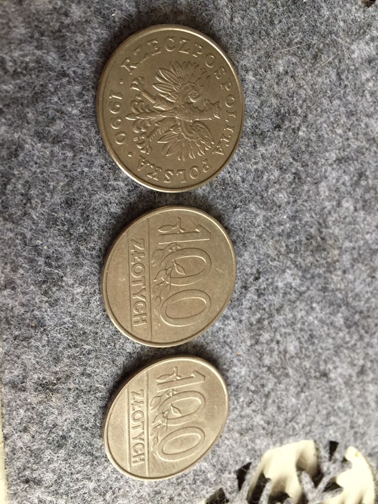 Moneta PRL 100 zł 3 szt