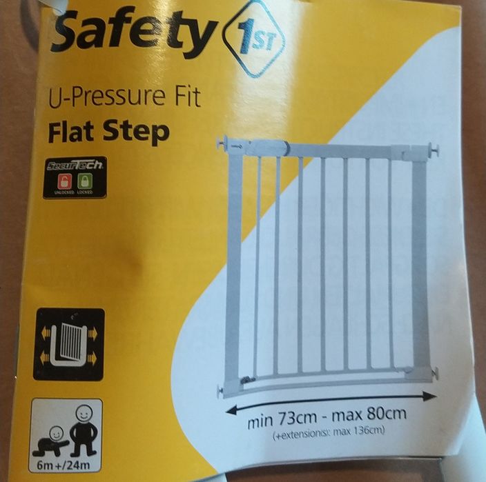 Bramka bezpieczeństwa z płaskim stopniem safety 1st