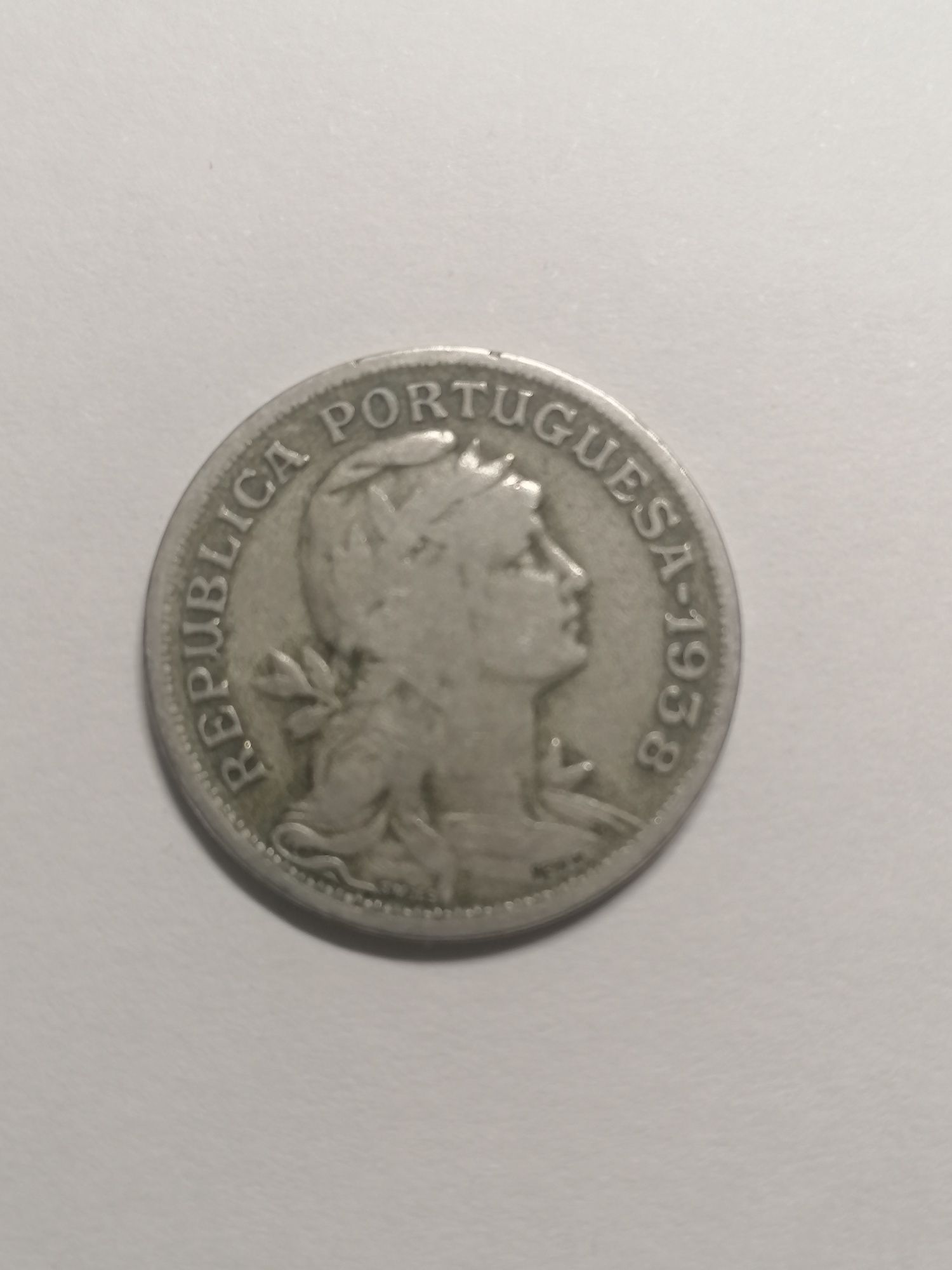 Moeda 50 centavos República Portuguesa 1938