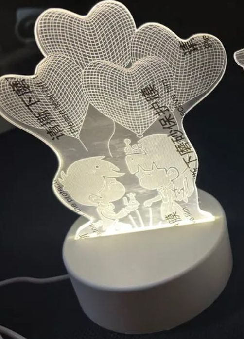 Продам світильник 3D, подарунок на день незалежності закоханих