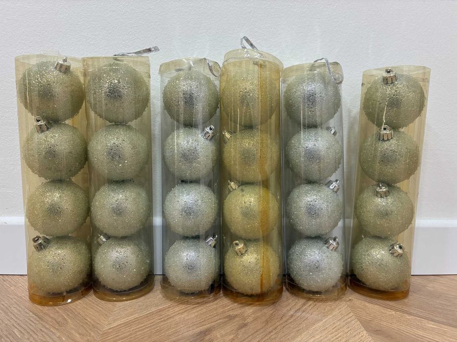 Enfeites de Natal 24 Bolas Prateadas