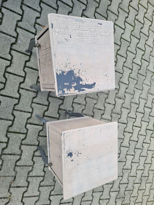 Komplet 2x szafka nocna drewniana DO ODMALOWANIA