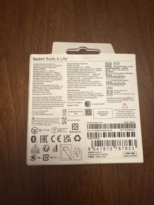 Sluchawki bezprzewodowe Redmi Buds 6 Lite