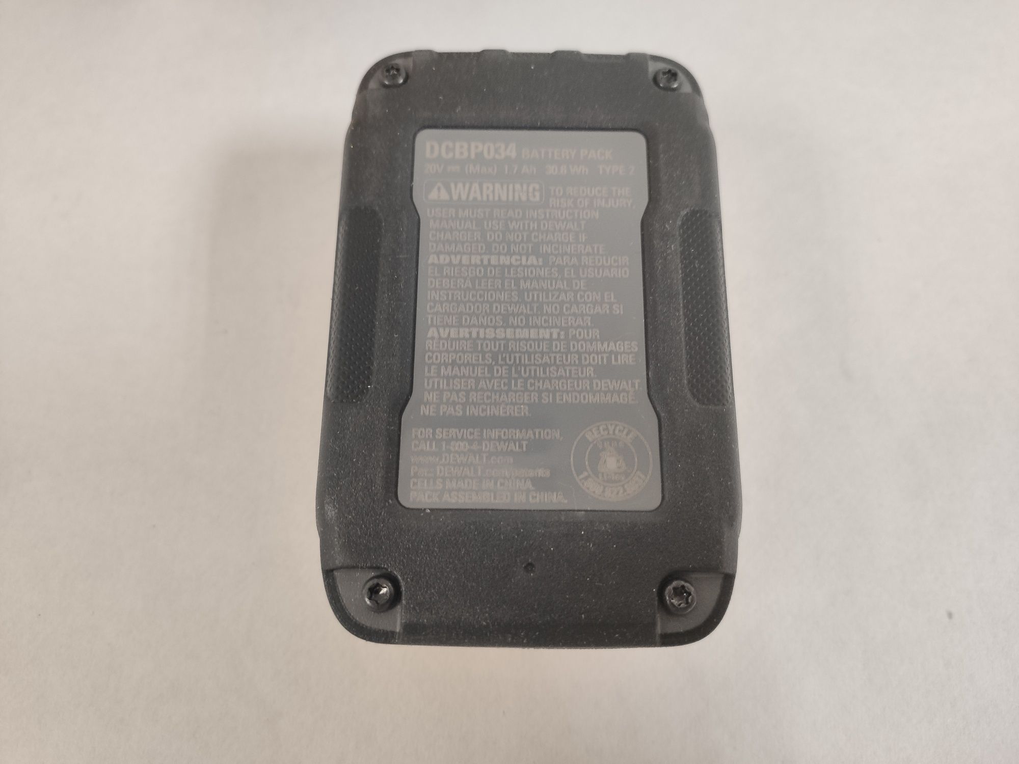 Оригінальна акумуляторна батарея DeWALT DCBP034 20V POWERSTACK 1.7Ah