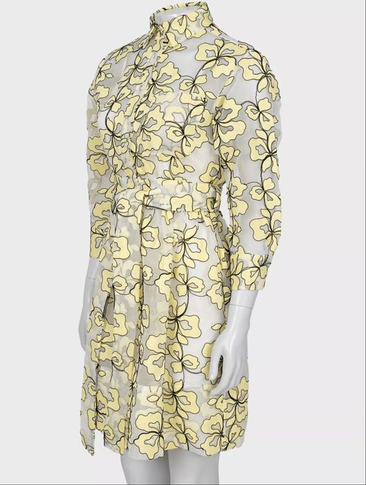 Maje прозора сукня на ґудзиках з вишивкою